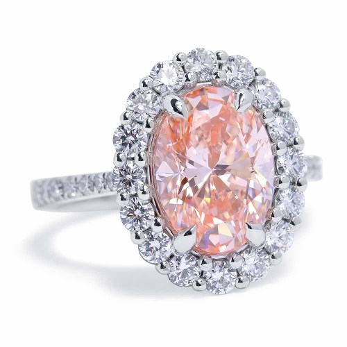 3 karátos rózsaszín gyémánt eljegyzési gyűrű